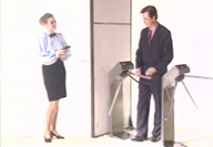 Der erste Film “Drehkreuze und elektronische Eingangsportale, Jahr 1996